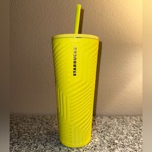 Starbucks lime zig zag design metal tumbler